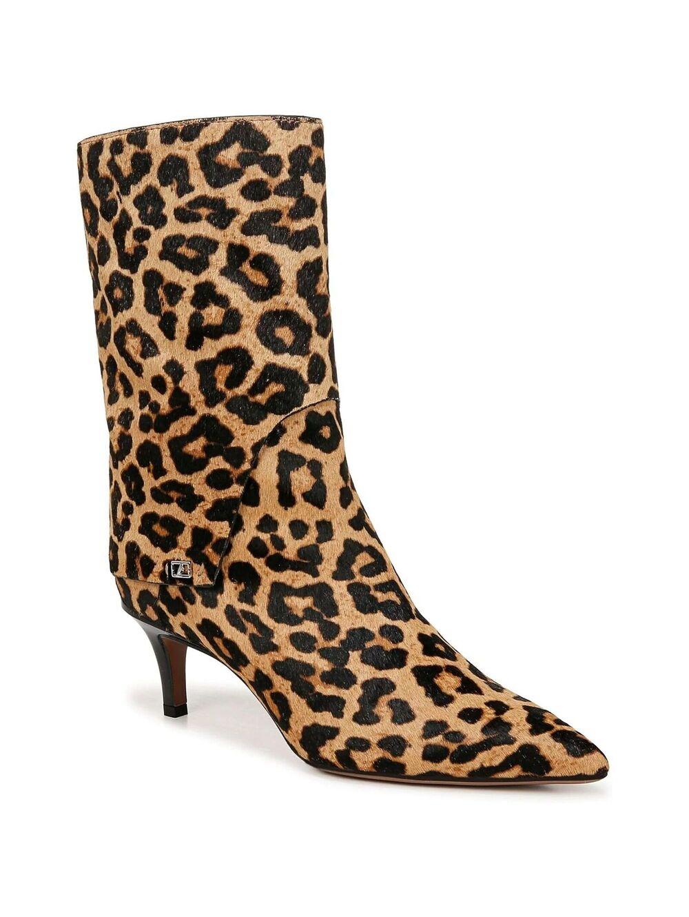 Franco Sartos Alberta Pointed Toe Leopard Print Boots 8